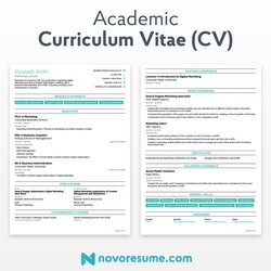 How To Write Curriculum Vitae In Examples Academic Example
