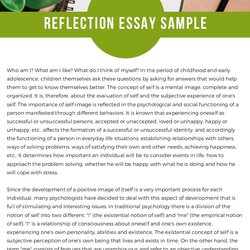 Super Reflection Essay Sample
